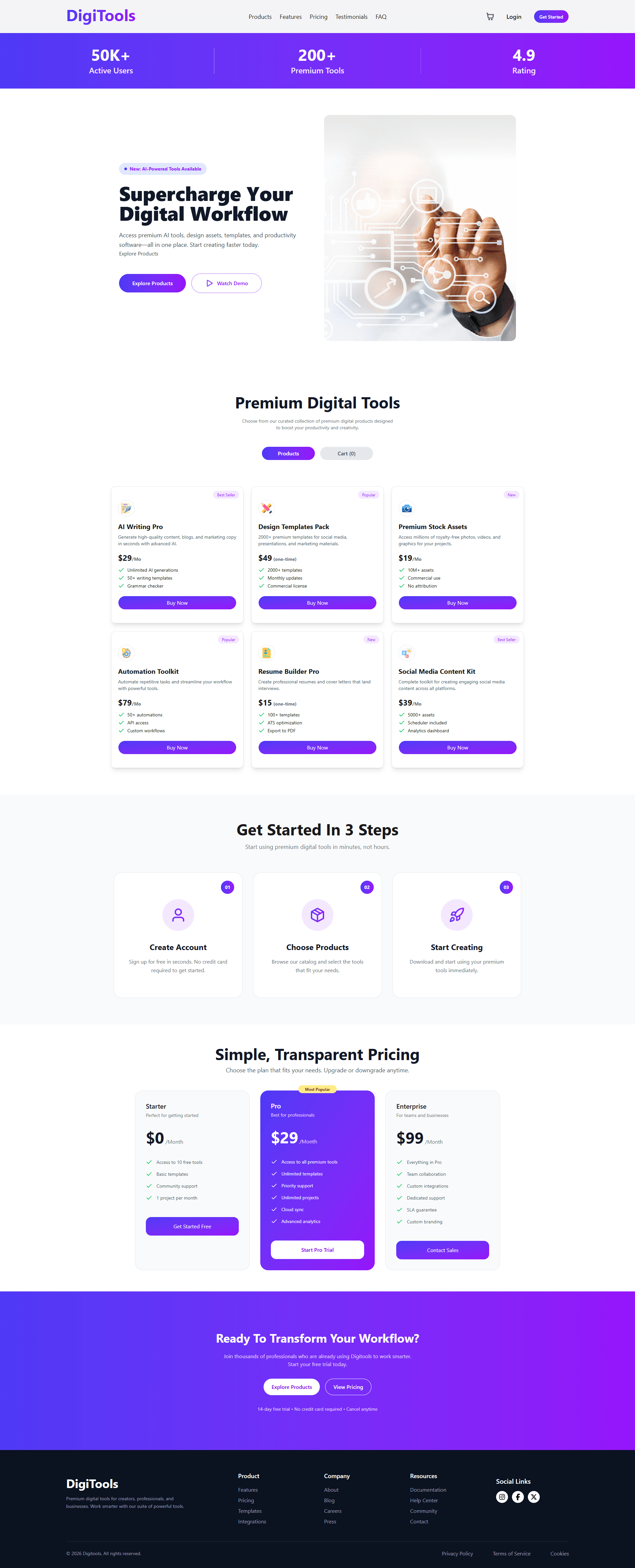 DigiTools – Digital Tools Marketplace